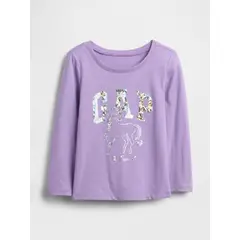 GAP - Polera Toddler Niña Manga Larga Logo Morado