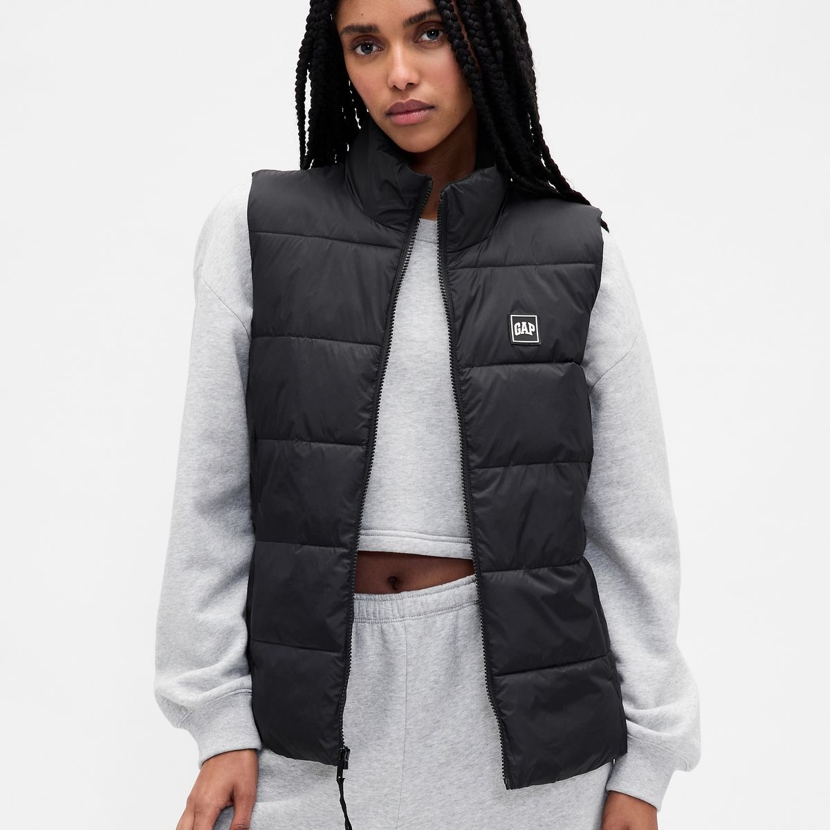 GAP - Chaqueta Mujer Vest Negro Gap