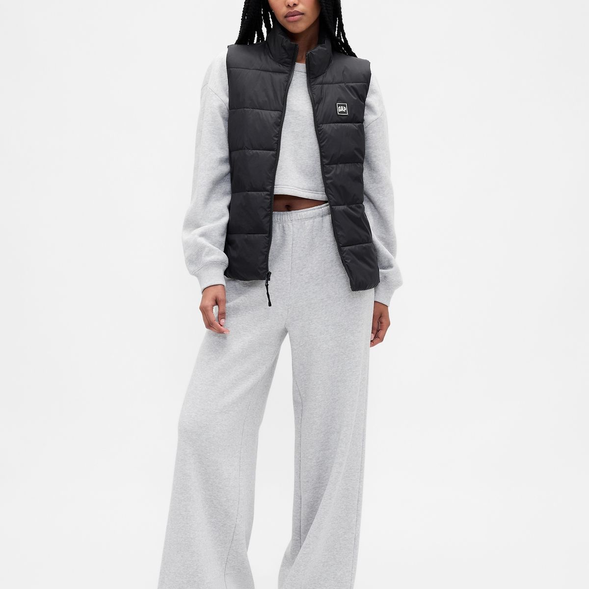 GAP - Chaqueta Mujer Vest Negro Gap