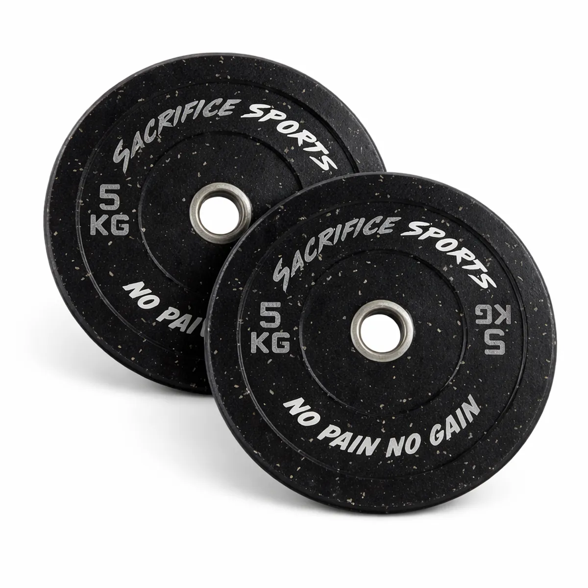 GENERICO - Discos Crumb Bumper Deluxe Sacrifice Sports Par de 5 Kg