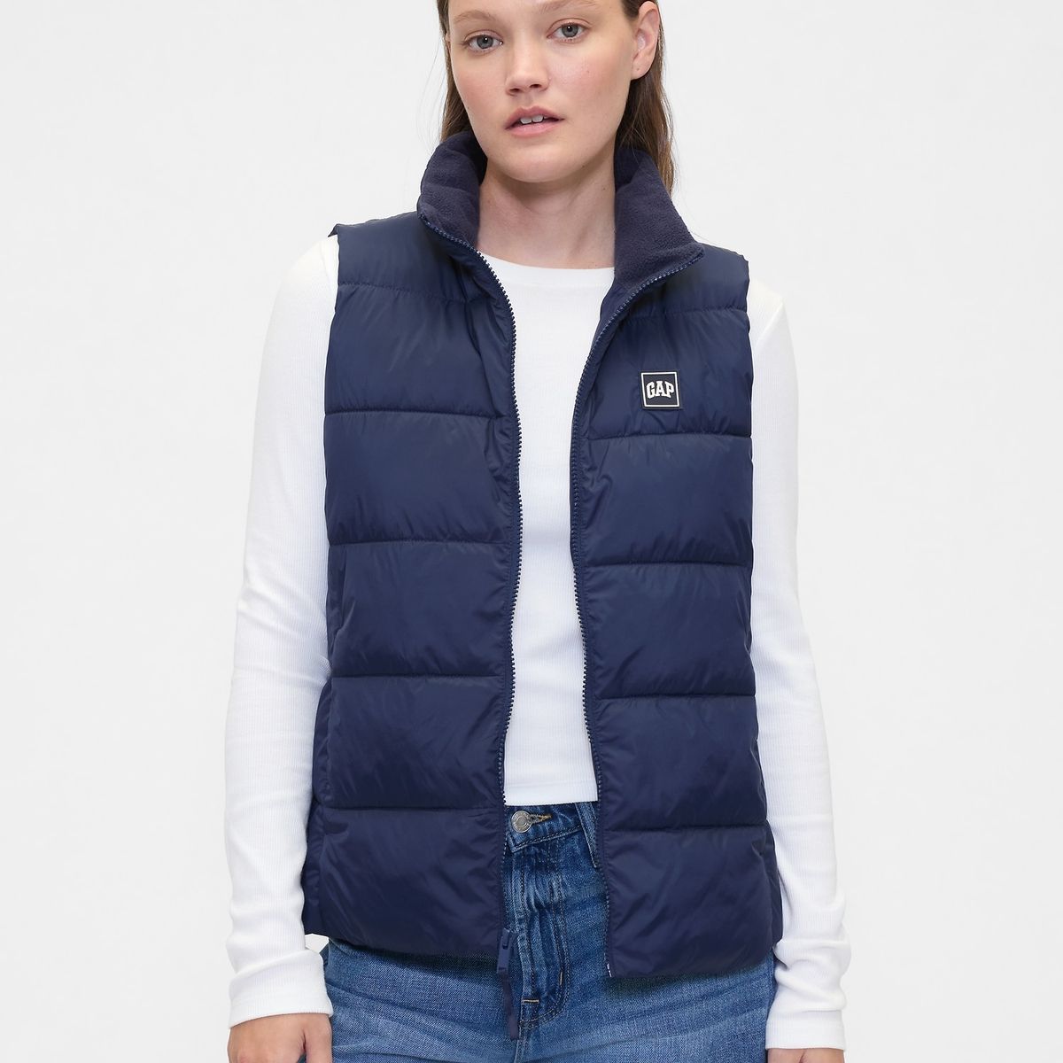 GAP - Chaqueta Mujer Vest Azul Gap