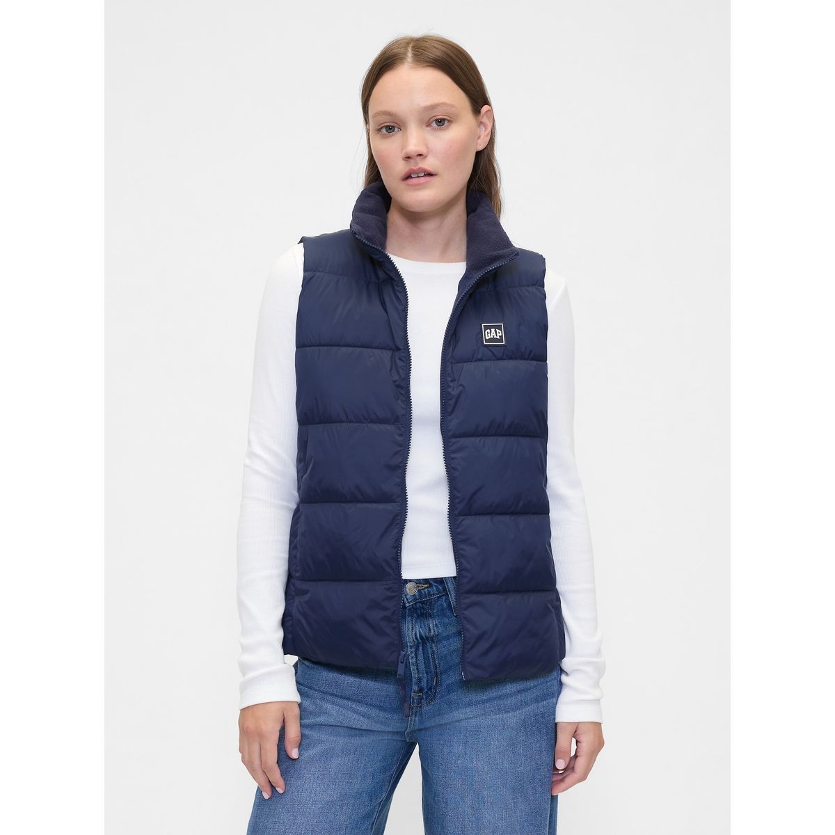 GAP - Chaqueta Mujer Vest Azul Gap
