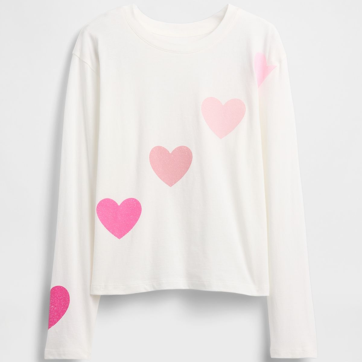 GAP - Polera Niña Gap Manga Larga Graficas Blanco