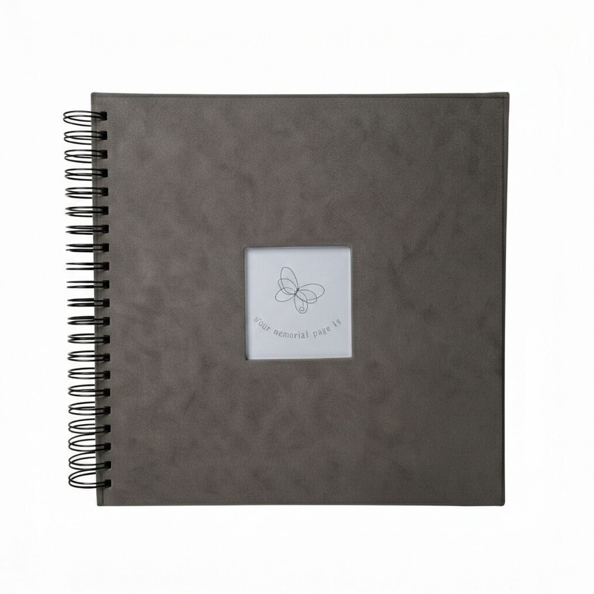 GENERICO - Álbum de Fotos Scrapbook Grande 30x34cm Gris - Hojas Negras