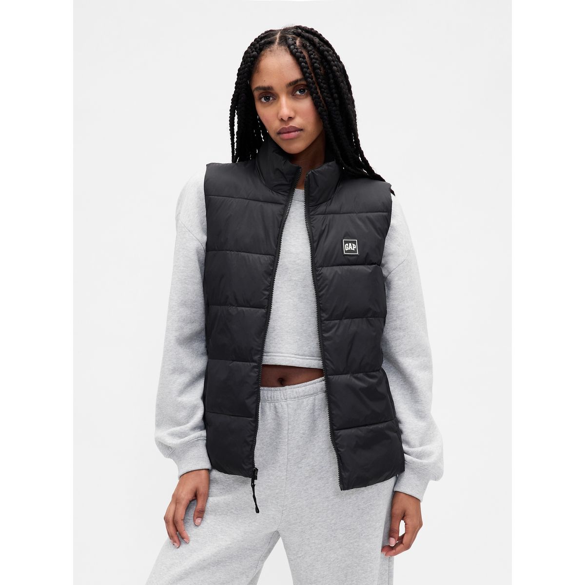 GAP - Chaqueta Mujer Gap Vest Negro