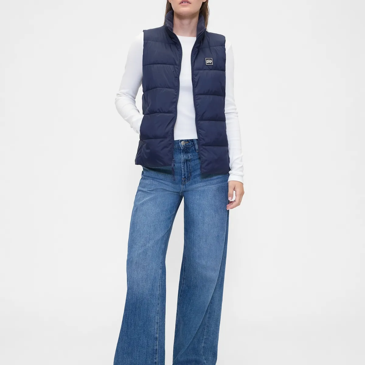 GAP - Chaqueta Mujer Gap Vest Azul