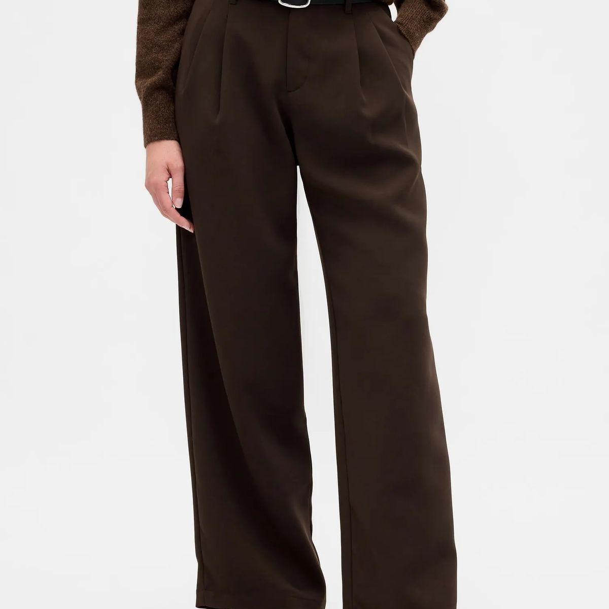 GAP - Pantalón Mujer Trousers Café Gap