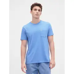 GAP - Polera Hombre Manga Corta Pocket Azul