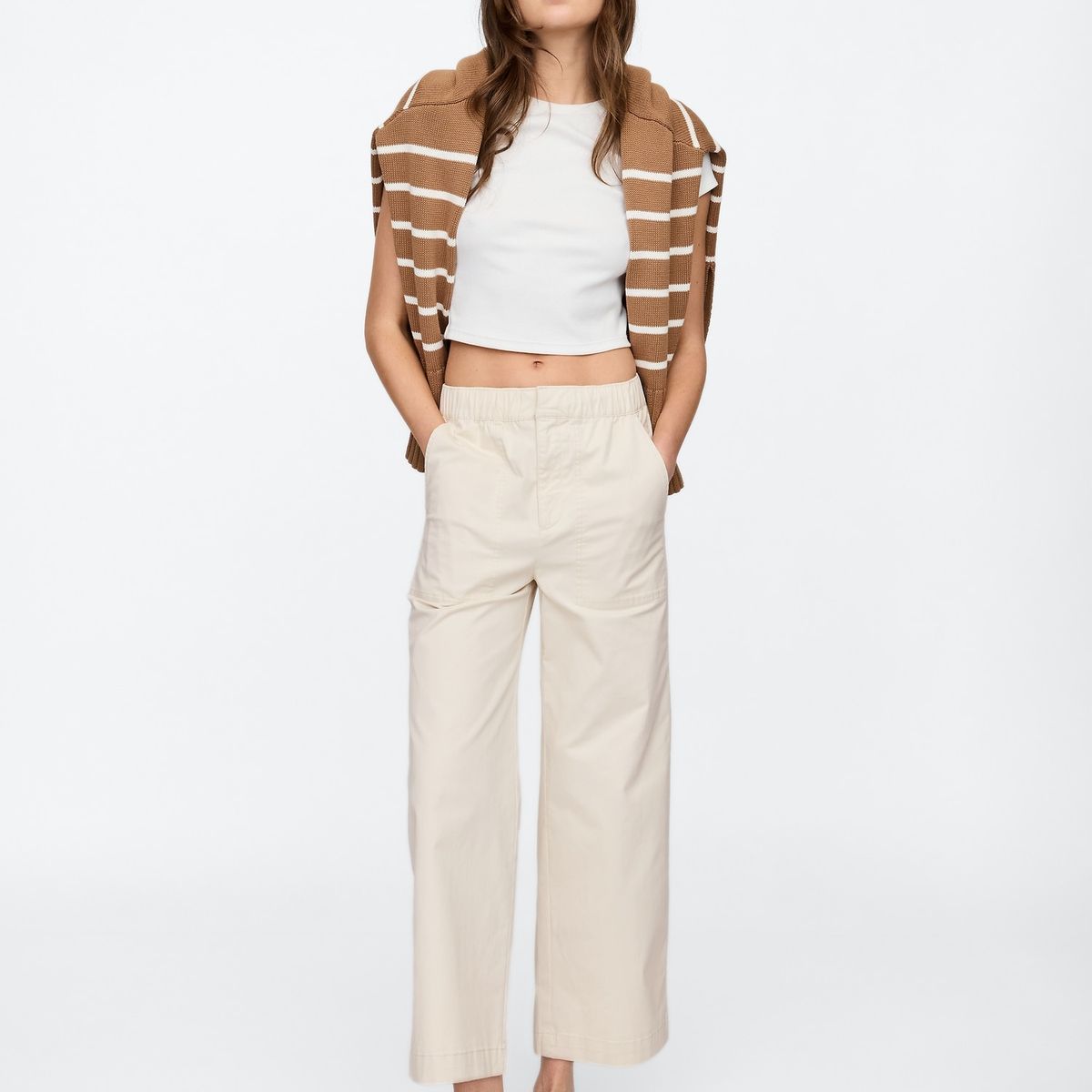 GAP - Pantalón Mujer Gap Pull On Beige