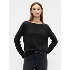 GAP - Sweater Mujer Boatneck Negro
