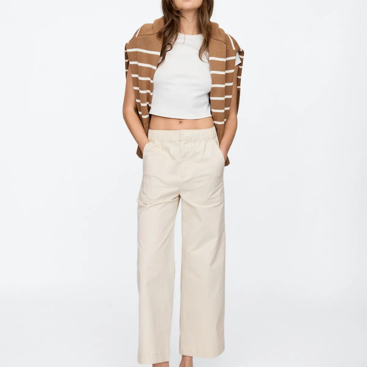 GAP - Pantalón Mujer Gap Pull On Beige