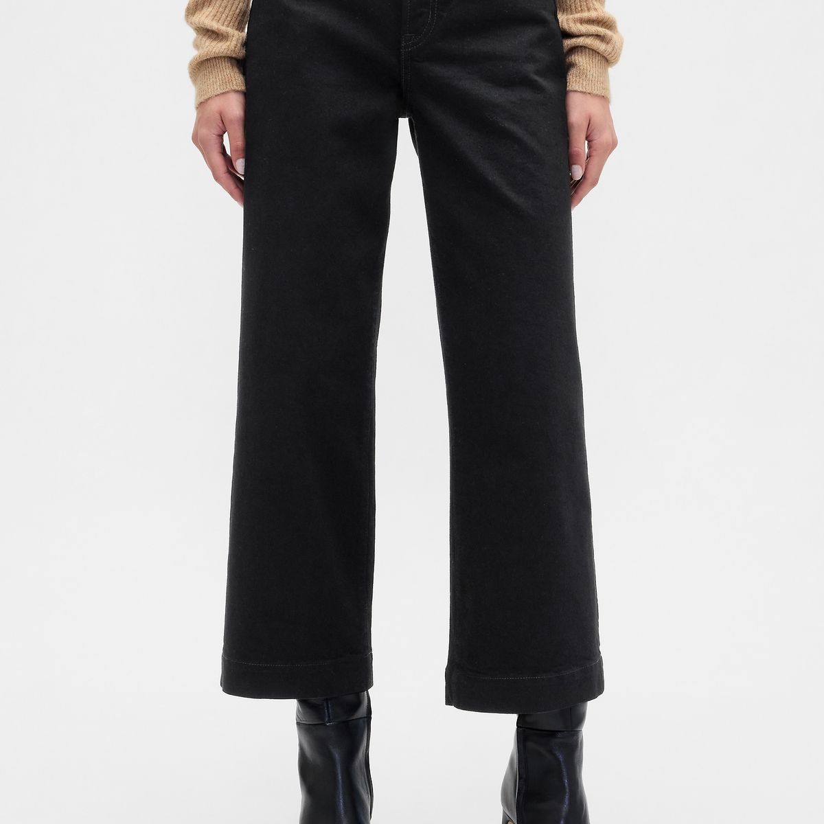 GAP - Jeans Mujer Wide Leg Negro Gap
