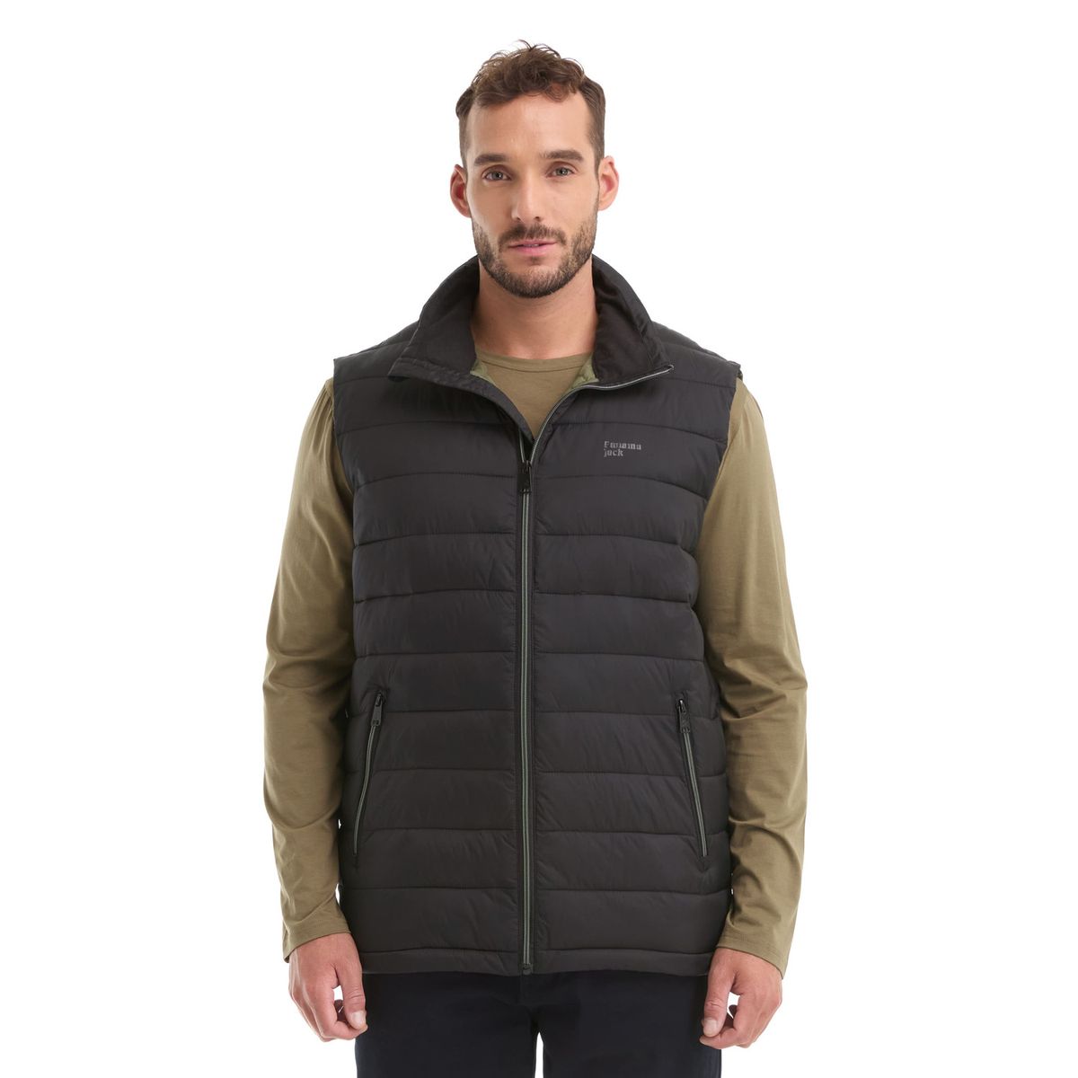 PANAMA JACK - Parka Hombre Sin Manga Liviana Acolchada Negro Panama Jack