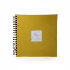 GENERICO - Álbum de Fotos Scrapbook Grande 30x34cm Amarillo - Hojas Negras