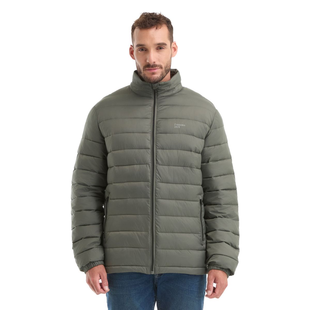 PANAMA JACK - Parka Hombre Acolchada Liviana Verde Panama Jack