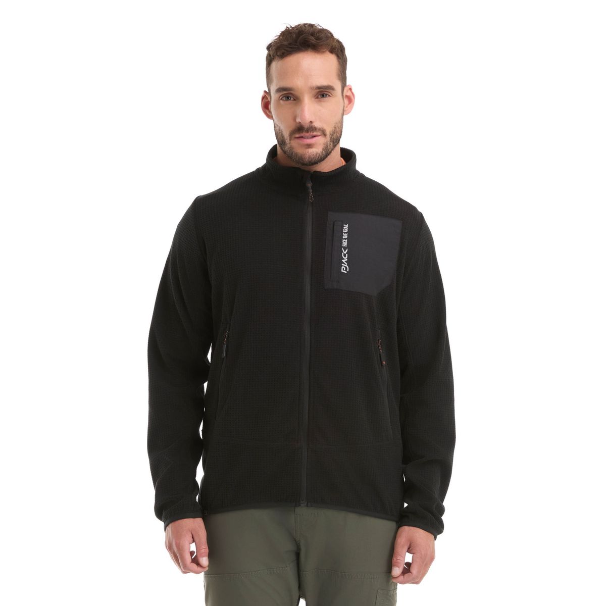 PANAMA JACK - Polerón Polar Hombre Deportivo Negro Panama Jack