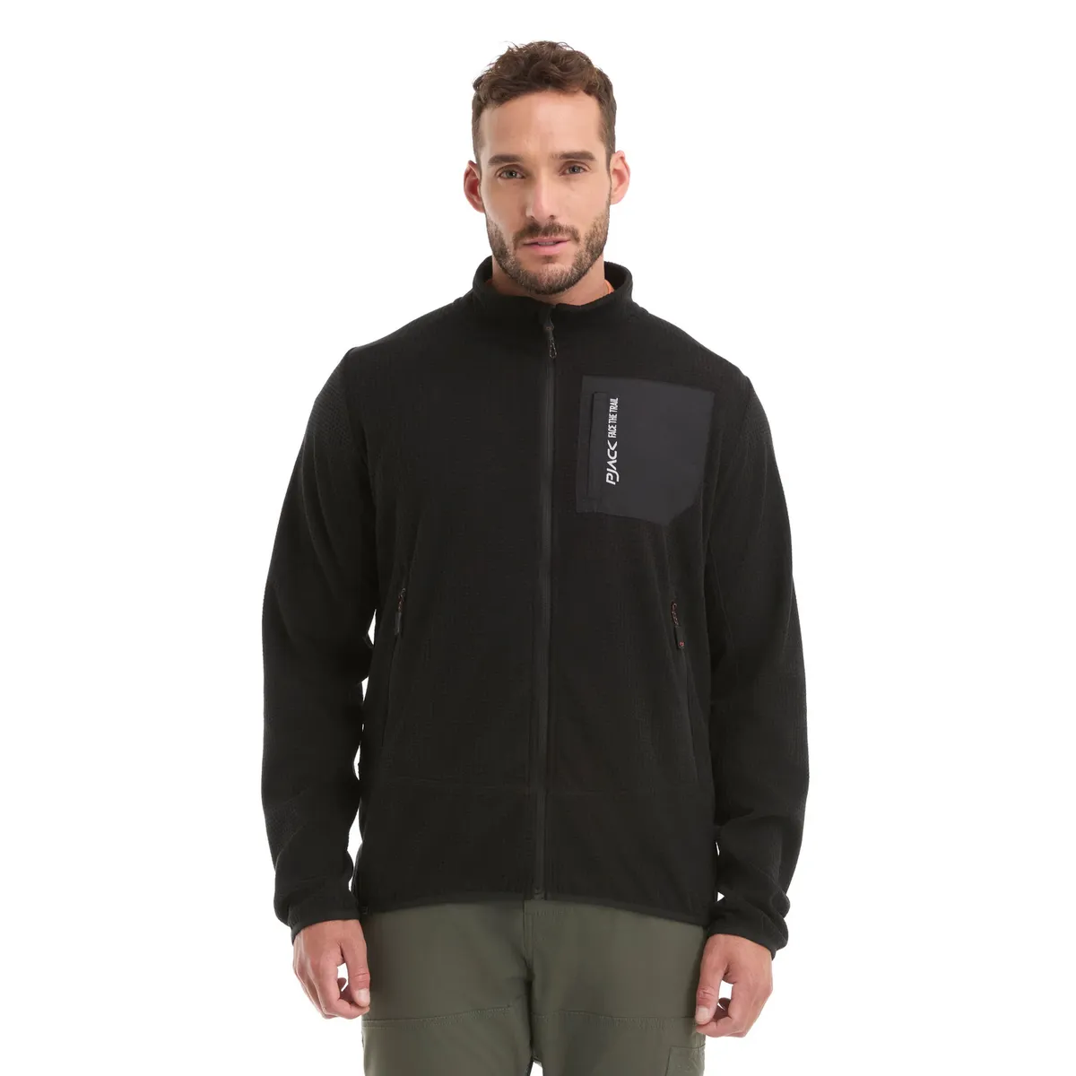 PANAMA JACK - Polerón Polar Hombre Deportivo Negro Panama Jack