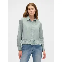 GAP - Blusa Mujer Manga Larga Verde