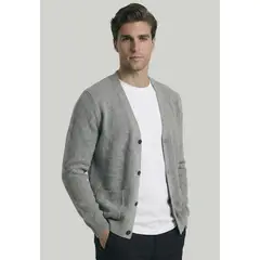 NEW MAN - Cardigan Valencia Grey Melange