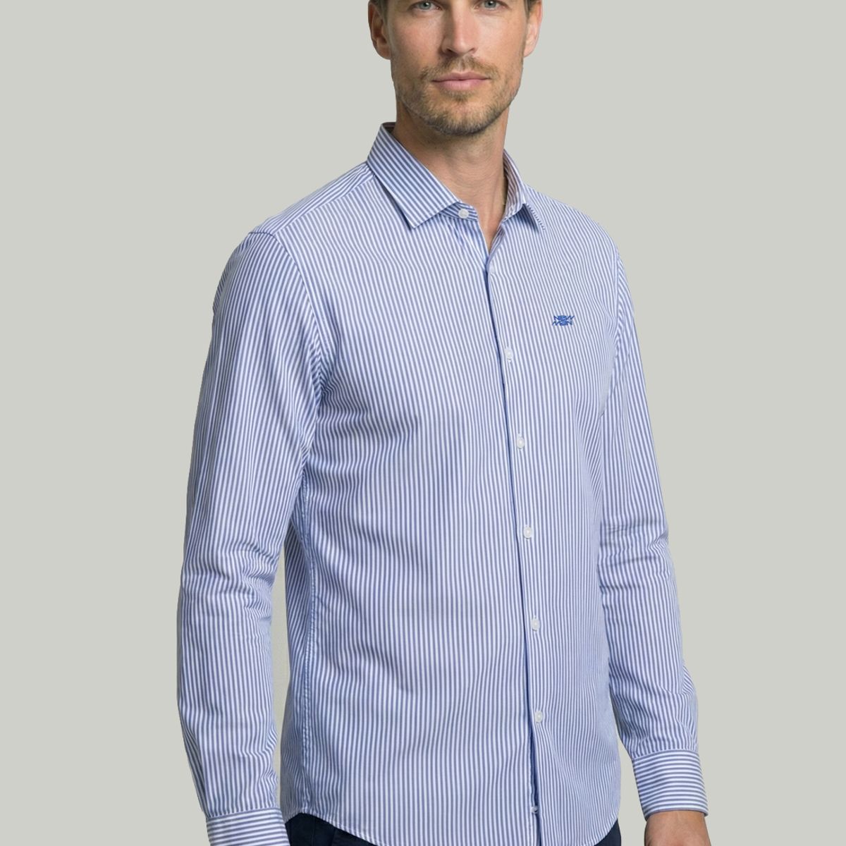 NEW MAN - Camisa Viena Navy New Man