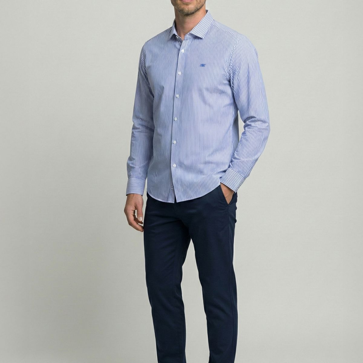 NEW MAN - Camisa Viena Navy New Man