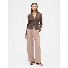 GAP - Pantalón Mujer Trousers Café