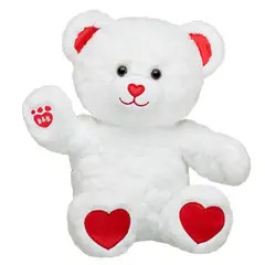 BUILD A BEAR - Peluche Oso Blanco Corazón Build-A-Bear