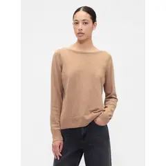 GAP - Sweater Mujer Boatneck Café