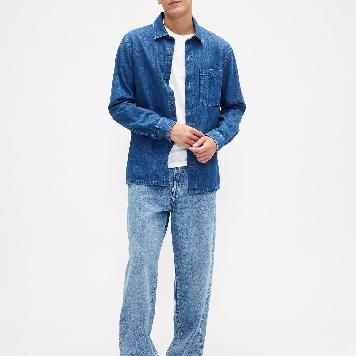 GAP - Polera Hombre Manga Corta Logo Blanco Gap