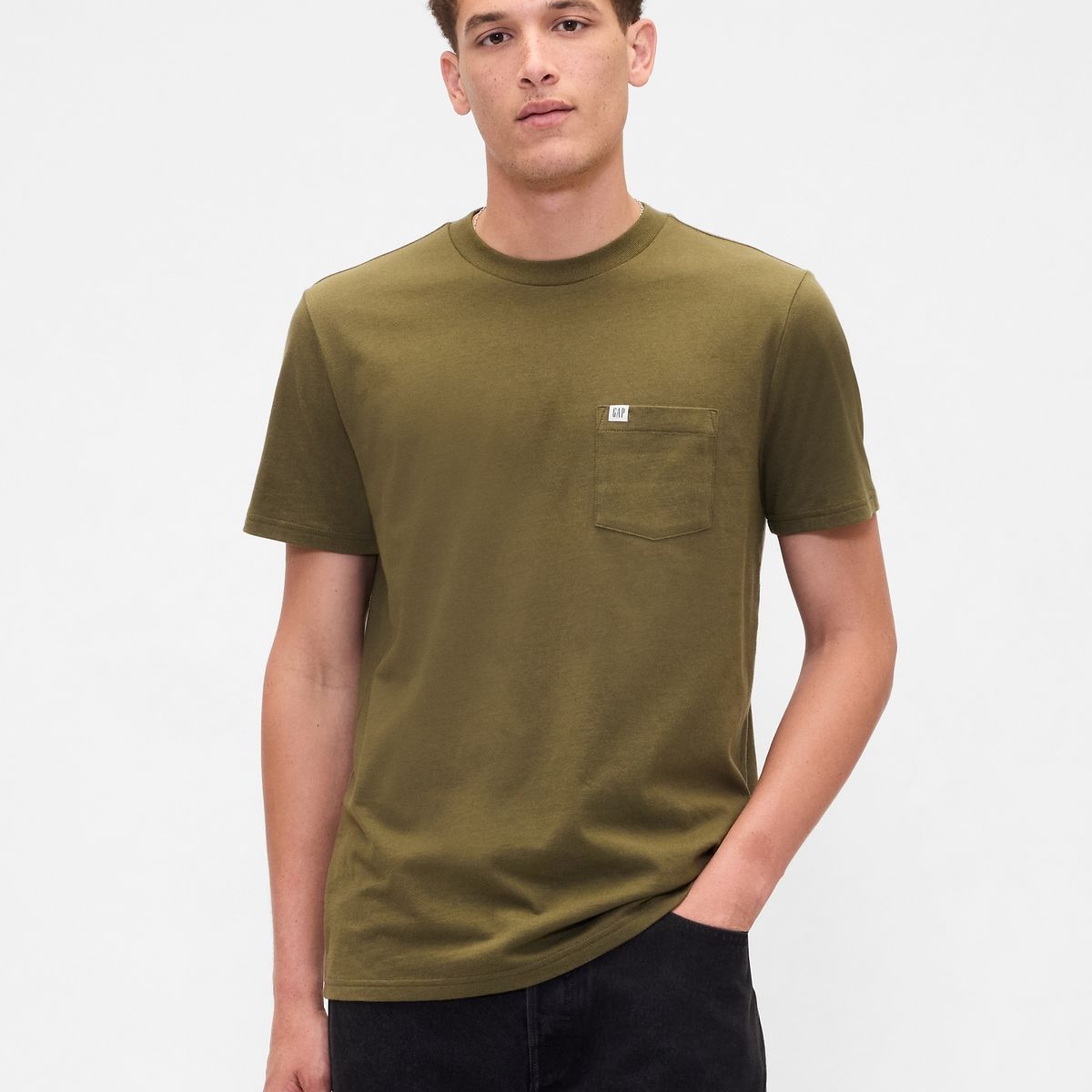 GAP - Polera Hombre Manga Corta Pocket Verde Gap