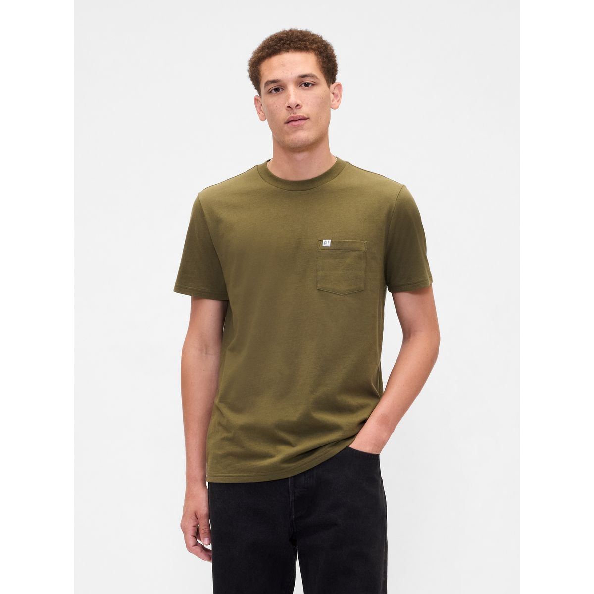 GAP - Polera Hombre Manga Corta Pocket Verde Gap