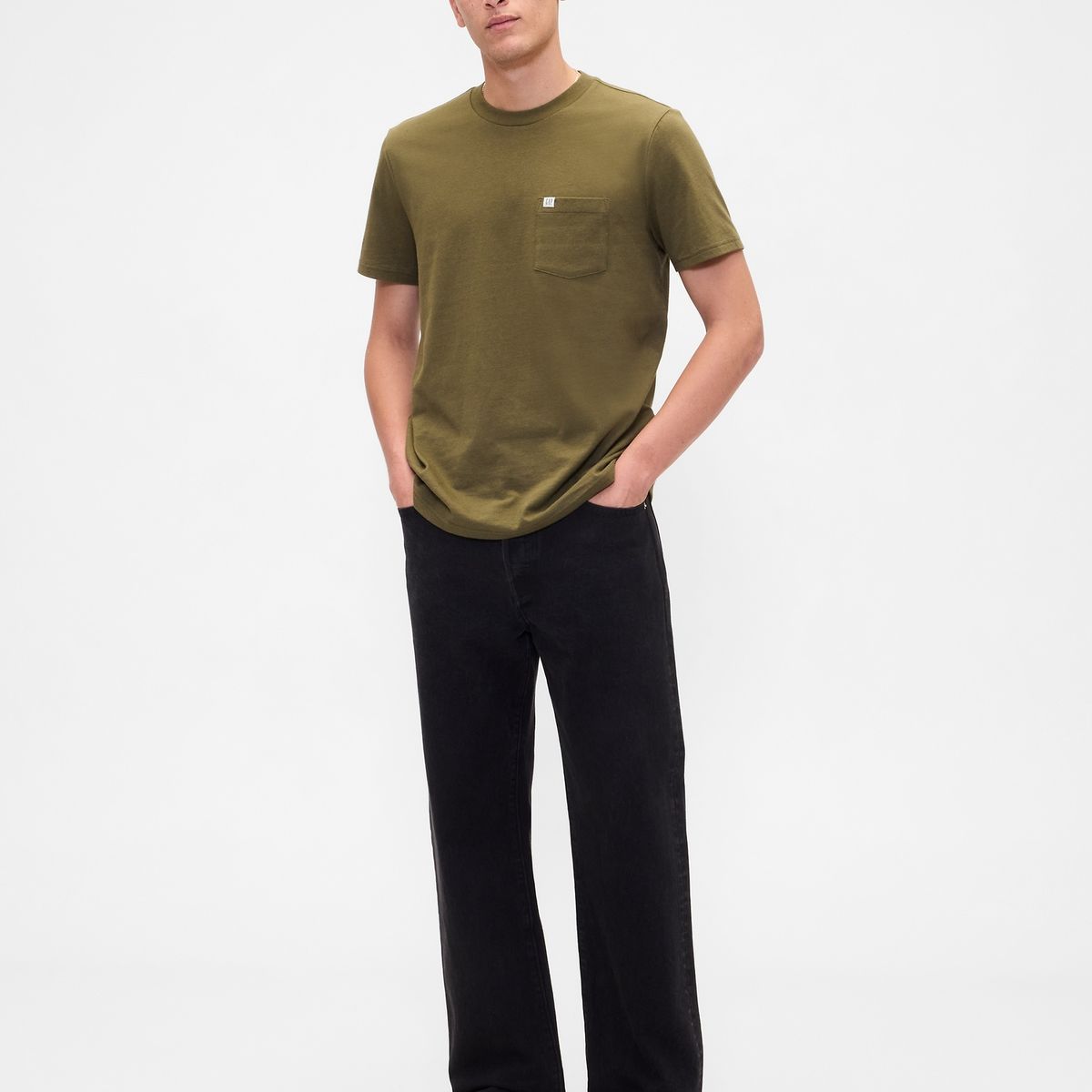 GAP - Polera Hombre Manga Corta Pocket Verde Gap