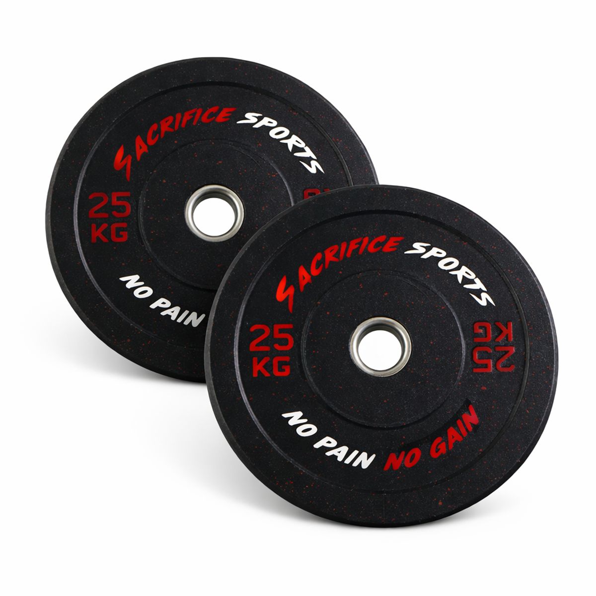 GENERICO - Discos Crumb Bumper Deluxe Sacrifice Sports Par de 25 Kg