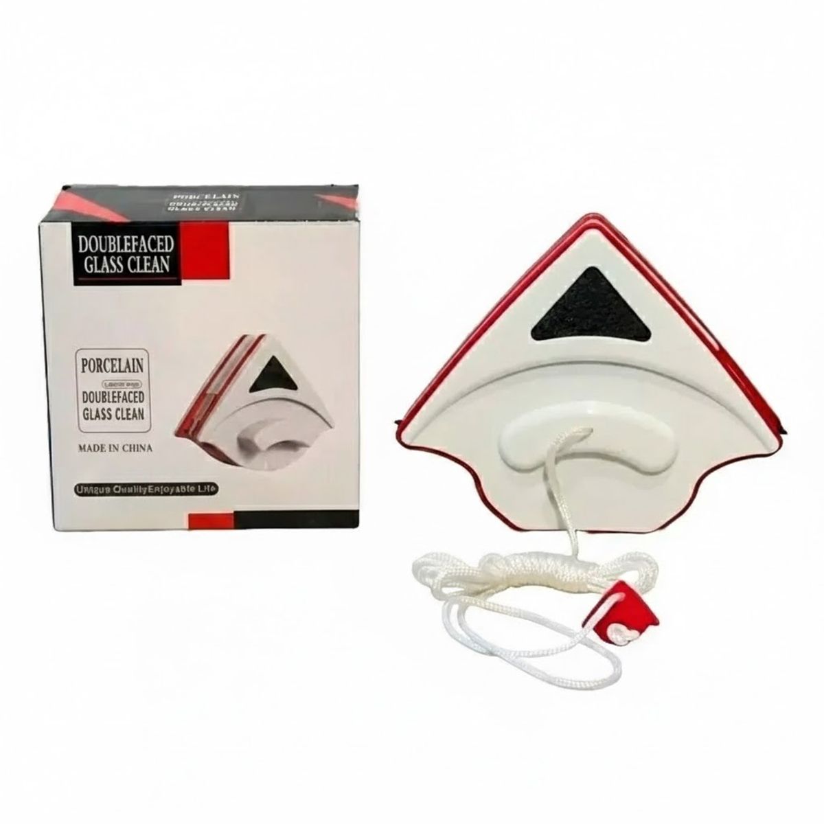 GENERICO - Limpiador De Vidrios Magnético De Doble Cara Blanco