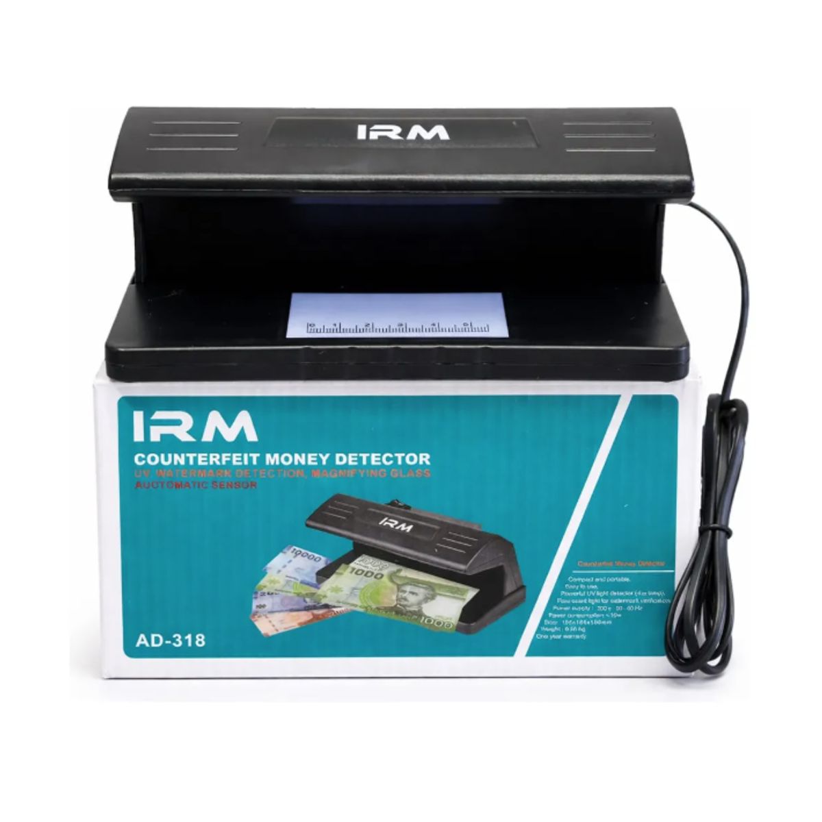 Máquina USB Detector Billete Falso Luz Ultravioleta, marca IRM - Foto Principal