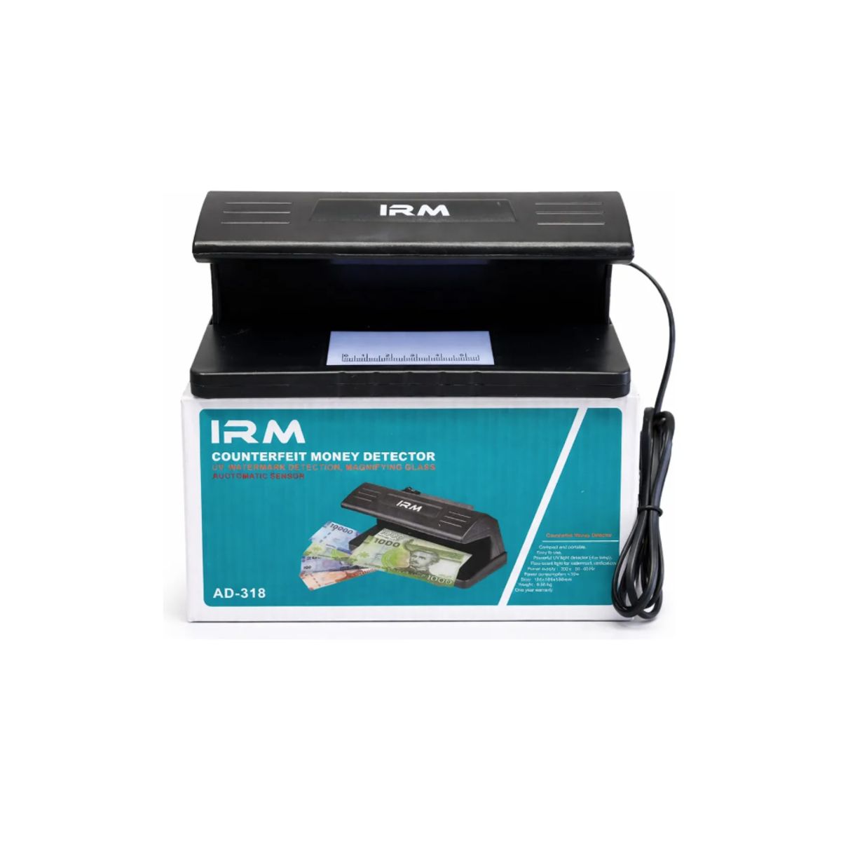Máquina USB Detector Billete Falso Luz Ultravioleta, marca IRM - Foto Principal