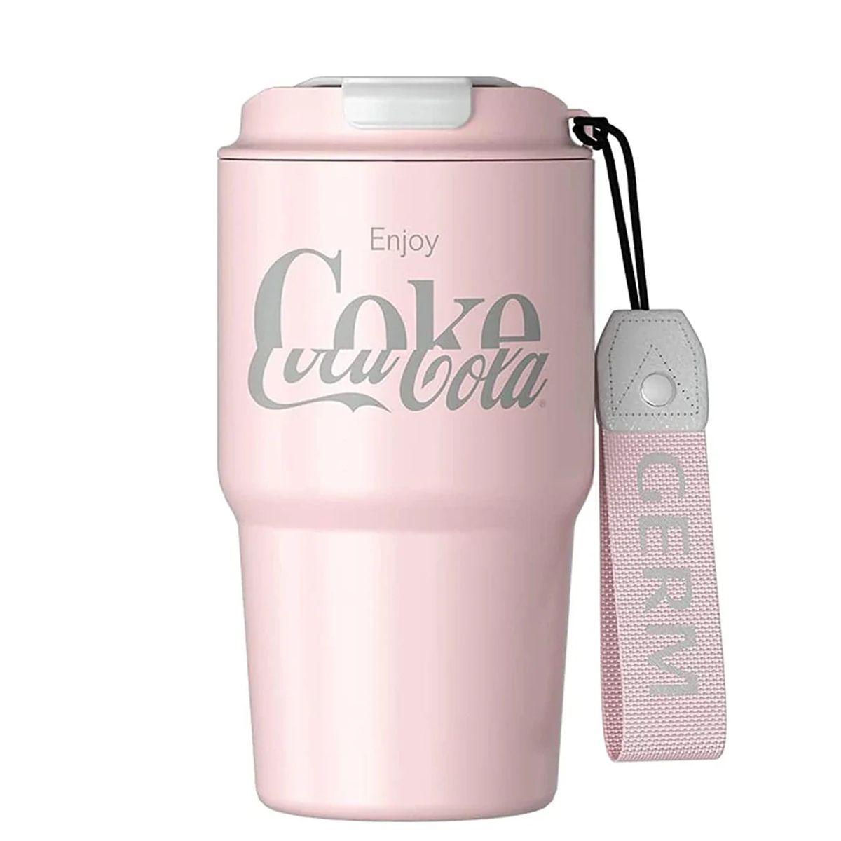 COCA COLA - COCA COLA Germ Termo Taza de Café Frío O Caliente Vaso Térmico, 590 ML Rosa