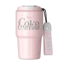 COCA COLA - Germ Termo Taza de Café Frío O Caliente Vaso Térmico, 590 ML Rosa