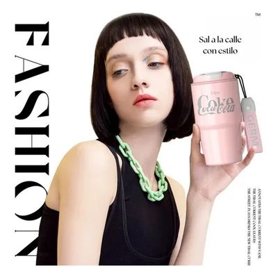 Imagen 2 del producto Germ Termo Taza de Café Frío O Caliente Vaso Térmico, 590 ML Rosa