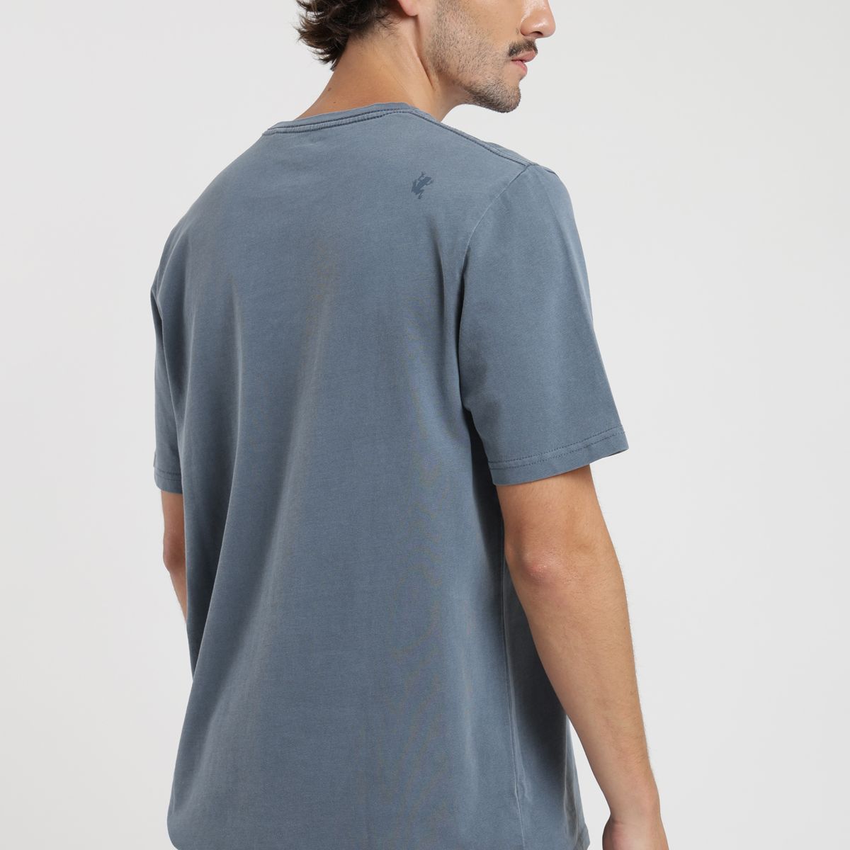 FROENS - Polera hombre manga corta Plain Heavyweight azul Froens