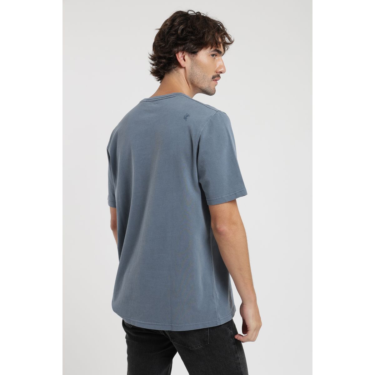 FROENS - Polera hombre manga corta Plain Heavyweight azul Froens