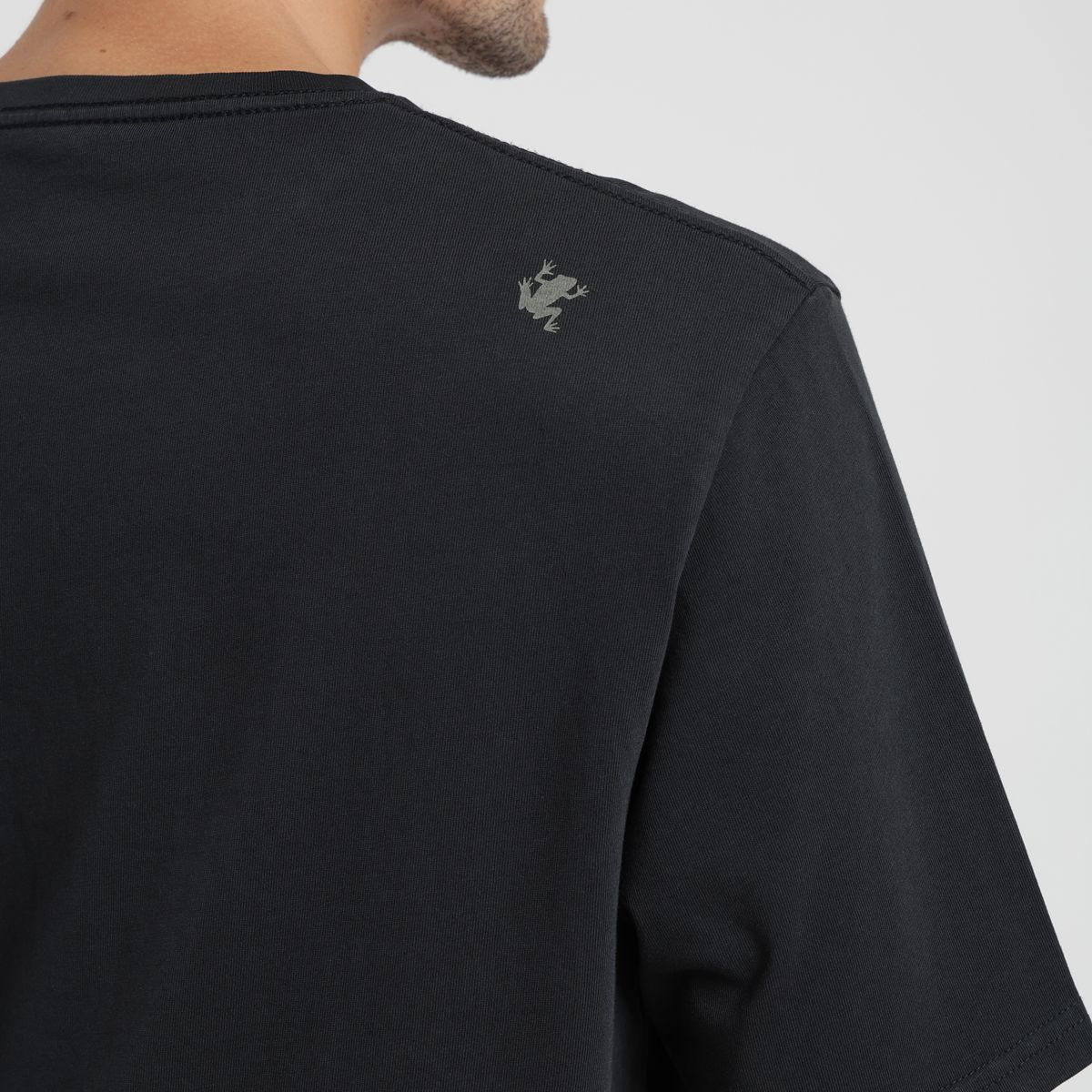 FROENS - Polera hombre manga corta Plain Heavyweight negro Froens