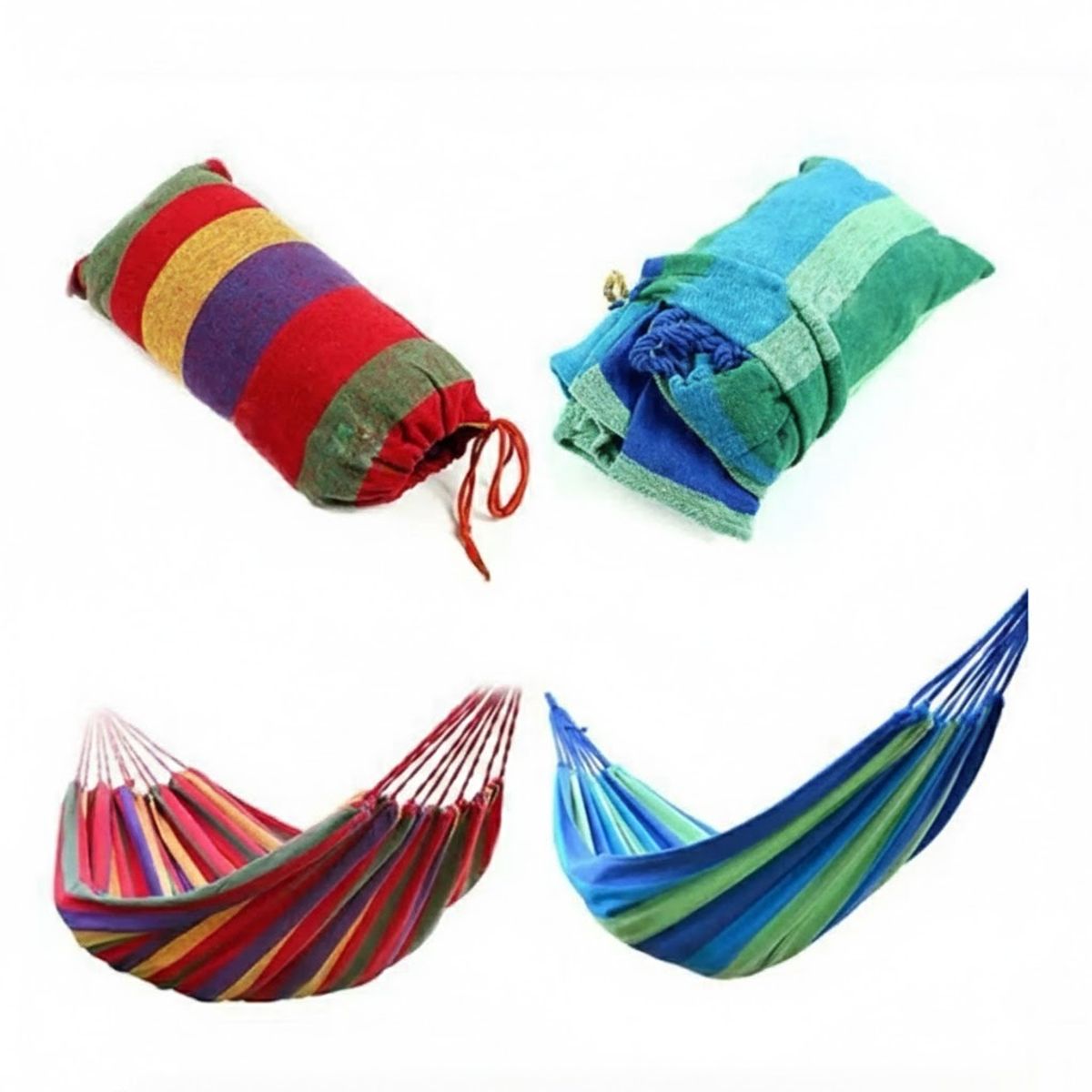 GENERICO - Hamaca Colgante 1 Plazas 100% Algodón Multicolor