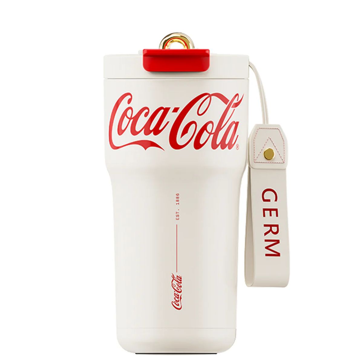 COCA COLA - COCA COLA GERM Termo Clásico Oficial 700ml Frío O Caliente Vaso Térmico Blanco