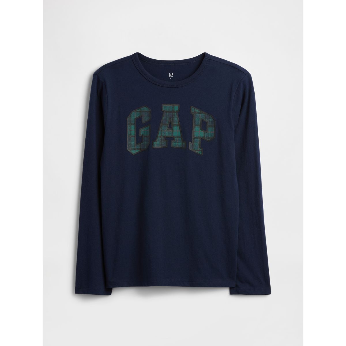 GAP - Polera Niño Manga Larga Logo Azul Gap
