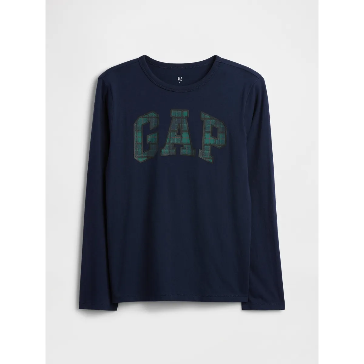 GAP - Polera Niño Manga Larga Logo Azul Gap