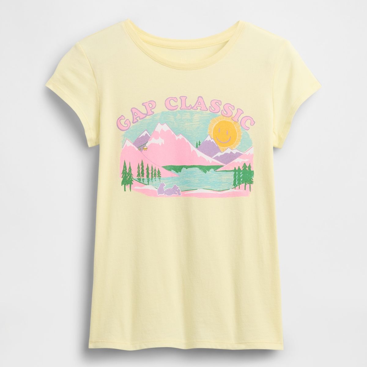 GAP - Polera Niña Gap Manga Corta Amarillo