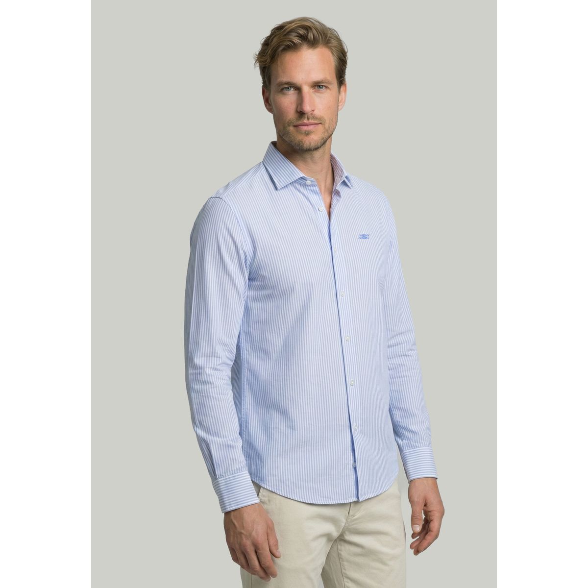 NEW MAN - Camisa Viena Lt Blue New Man