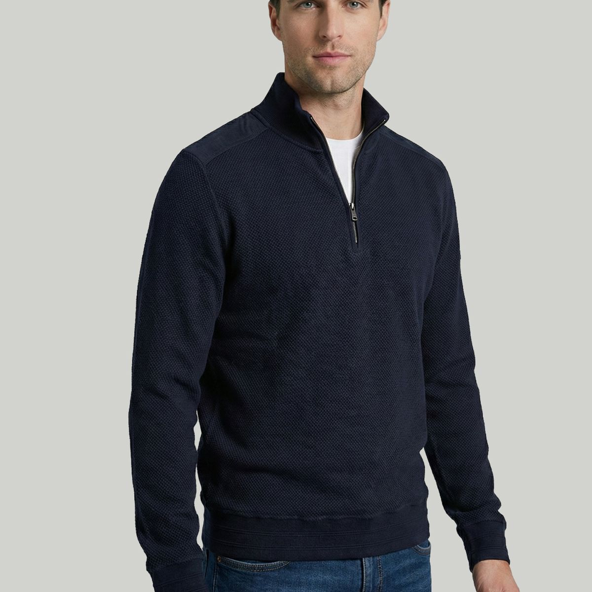 NEW MAN - Poleron Albania Navy Melange New Man