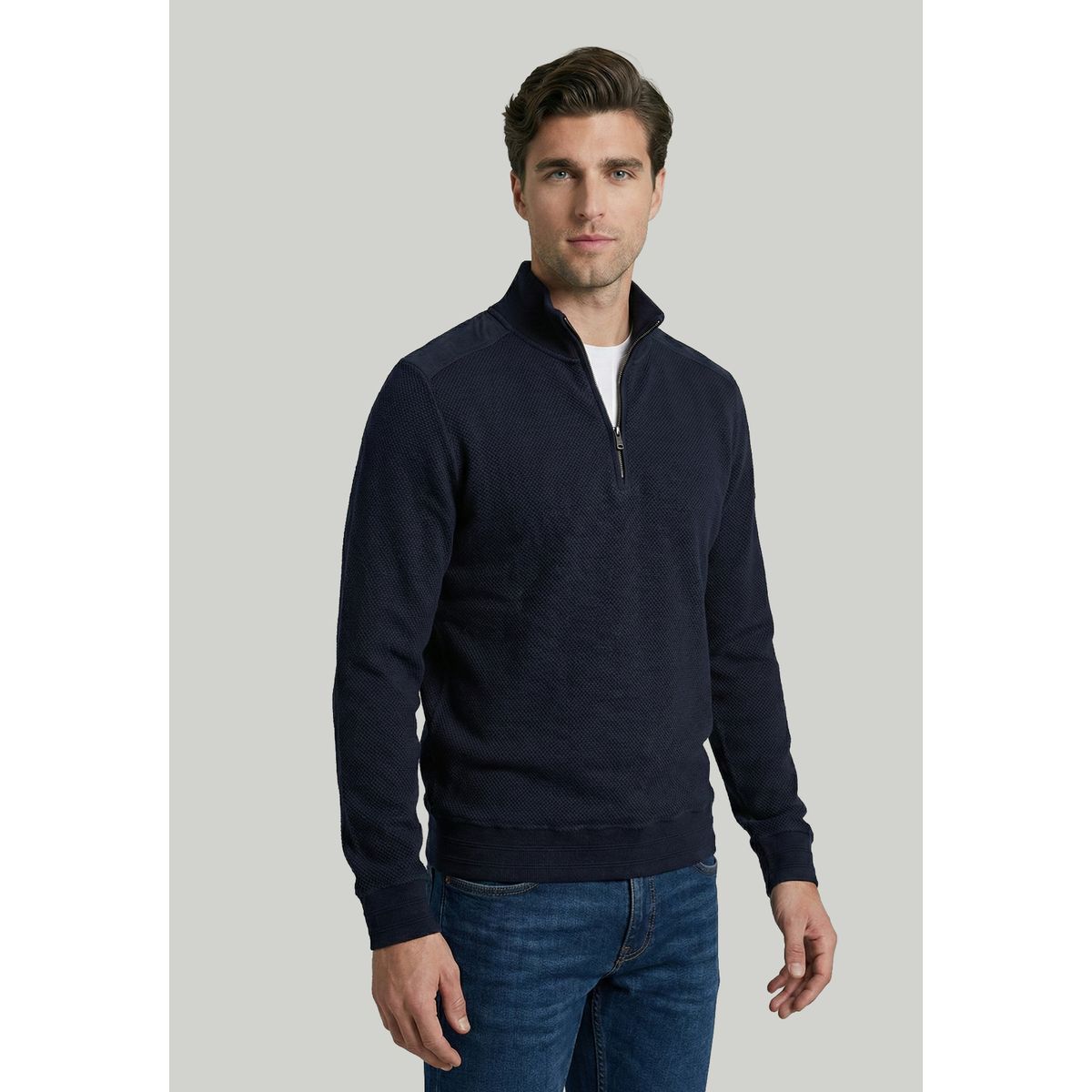 NEW MAN - Poleron Albania Navy Melange New Man